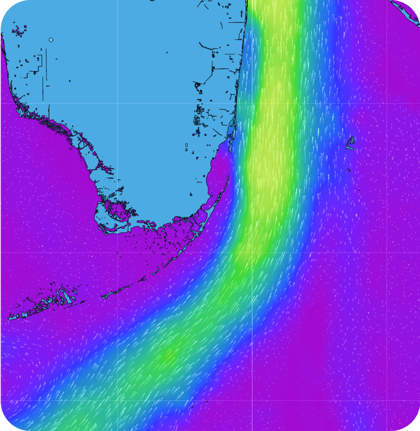 See how oceanic and tidal currents interact.