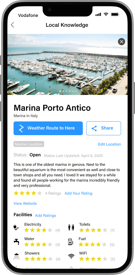 PredictWind on a Phone