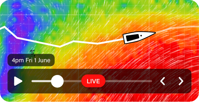 PredictWind GPS Tracking timeslider